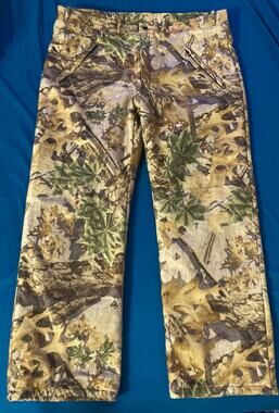 VTG 90s Skyline Camo Apparition Insulated Fleece Hunting Pants Made in Canada